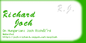 richard joch business card